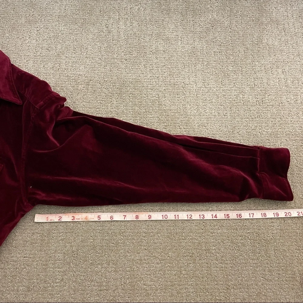 Banana Republic Velvet Button Up Shirt Size Small